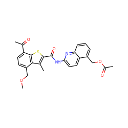 COCc1ccc(C(C)=O)c2sc(C(=O)Nc3ccc4c(COC(C)=O)cccc4n3)c(C)c12 ZINC001772645325