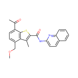 COCc1ccc(C(C)=O)c2sc(C(=O)Nc3ccc4ccccc4n3)c(C)c12 ZINC001772654444