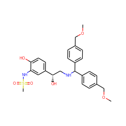 COCc1ccc(C(NC[C@H](O)c2ccc(O)c(NS(C)(=O)=O)c2)c2ccc(COC)cc2)cc1 ZINC000026827019