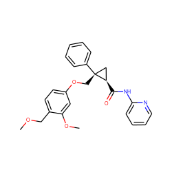 COCc1ccc(OC[C@@]2(c3ccccc3)C[C@H]2C(=O)Nc2ccccn2)cc1OC ZINC000200417402