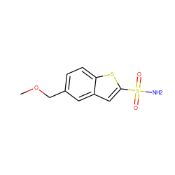 COCc1ccc2sc(S(N)(=O)=O)cc2c1 ZINC000026574179