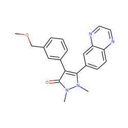 COCc1cccc(-c2c(-c3ccc4nccnc4c3)n(C)n(C)c2=O)c1 ZINC000044460338