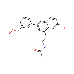 COCc1cccc(-c2cc(CCNC(C)=O)c3cc(OC)ccc3c2)c1 ZINC000040952404