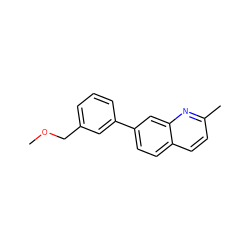 COCc1cccc(-c2ccc3ccc(C)nc3c2)c1 ZINC000028823054