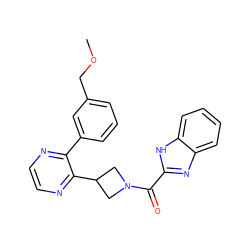 COCc1cccc(-c2nccnc2C2CN(C(=O)c3nc4ccccc4[nH]3)C2)c1 ZINC000140221094