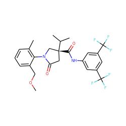 COCc1cccc(C)c1N1C[C@](C(=O)Nc2cc(C(F)(F)F)cc(C(F)(F)F)c2)(C(C)C)CC1=O ZINC000198447363