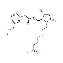 COCc1cccc(C[C@H](O)/C=C/[C@H]2[C@H](O)CC(=O)[C@@H]2CCSCCCC(=O)O)c1 ZINC000003972998