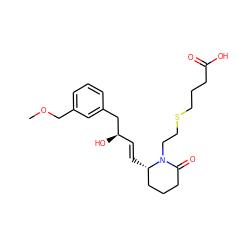 COCc1cccc(C[C@H](O)/C=C/[C@H]2CCCC(=O)N2CCSCCCC(=O)O)c1 ZINC000028474489