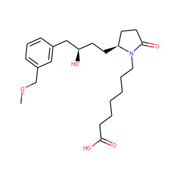 COCc1cccc(C[C@H](O)CC[C@H]2CCC(=O)N2CCCCCCC(=O)O)c1 ZINC000003975349