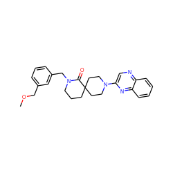 COCc1cccc(CN2CCCC3(CCN(c4cnc5ccccc5n4)CC3)C2=O)c1 ZINC000096173118