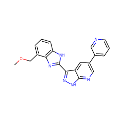 COCc1cccc2[nH]c(-c3n[nH]c4ncc(-c5cccnc5)cc34)nc12 ZINC000028950065