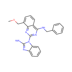 COCc1cccc2c(NCc3ccccc3)nc(-n3c(N)nc4ccccc43)nc12 ZINC000261128038