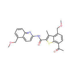 COCc1cccc2nc(NC(=O)c3sc4c(C(C)=O)ccc(COC)c4c3C)ccc12 ZINC000218253985