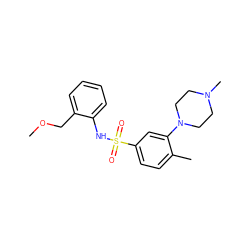 COCc1ccccc1NS(=O)(=O)c1ccc(C)c(N2CCN(C)CC2)c1 ZINC000095578875