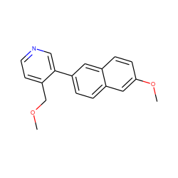 COCc1ccncc1-c1ccc2cc(OC)ccc2c1 ZINC000040429006