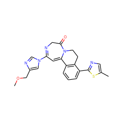 COCc1cn(C2=NCC(=O)N3CCc4c(cccc4-c4ncc(C)s4)C3=C2)cn1 ZINC000148954725