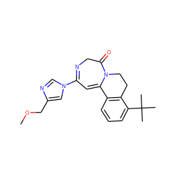 COCc1cn(C2=NCC(=O)N3CCc4c(cccc4C(C)(C)C)C3=C2)cn1 ZINC000149265235