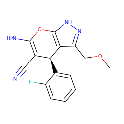 COCc1n[nH]c2c1[C@@H](c1ccccc1F)C(C#N)=C(N)O2 ZINC000005075356