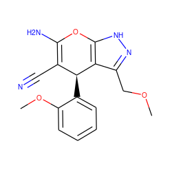 COCc1n[nH]c2c1[C@@H](c1ccccc1OC)C(C#N)=C(N)O2 ZINC000004473448