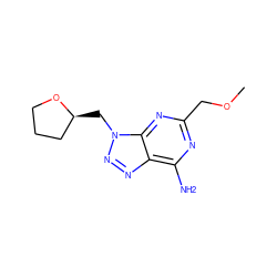 COCc1nc(N)c2nnn(C[C@H]3CCCO3)c2n1 ZINC000084690938