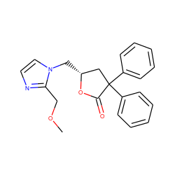 COCc1nccn1C[C@@H]1CC(c2ccccc2)(c2ccccc2)C(=O)O1 ZINC000013651120