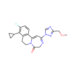 COCc1ncn(C2=NCC(=O)N3CCc4c(ccc(F)c4C4CC4)C3=C2)n1 ZINC000149241624