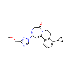 COCc1ncn(C2=NCC(=O)N3CCc4c(cccc4C4CC4)C3=C2)n1 ZINC000149243274