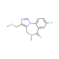 COCc1ncn2c1CN(C)C(=O)c1cc(Cl)ccc1-2 ZINC000013741309