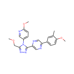 COCc1nnc(-c2cnc(-c3ccc(OC)c(C)c3)cn2)n1-c1ccc(OC)nc1 ZINC000040877151