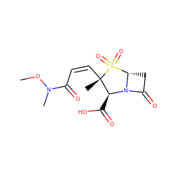 CON(C)C(=O)/C=C\[C@@]1(C)[C@H](C(=O)O)N2C(=O)C[C@H]2S1(=O)=O ZINC000027207325