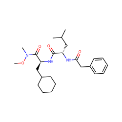 CON(C)C(=O)[C@H](CC1CCCCC1)NC(=O)[C@H](CC(C)C)NC(=O)Cc1ccccc1 ZINC000029560712