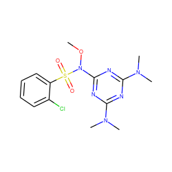 CON(c1nc(N(C)C)nc(N(C)C)n1)S(=O)(=O)c1ccccc1Cl ZINC000002261407