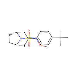 CON=C1C[C@@H]2CC[C@H](C1)N2S(=O)(=O)c1ccc(C(C)(C)C)cc1 ZINC000049055655