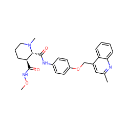 CONC(=O)[C@H]1CCCN(C)[C@@H]1C(=O)Nc1ccc(OCc2cc(C)nc3ccccc23)cc1 ZINC000028382272