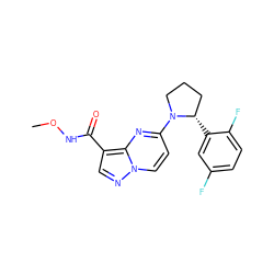 CONC(=O)c1cnn2ccc(N3CCC[C@@H]3c3cc(F)ccc3F)nc12 ZINC000115091006