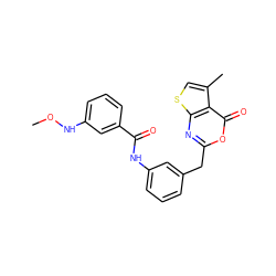 CONc1cccc(C(=O)Nc2cccc(Cc3nc4scc(C)c4c(=O)o3)c2)c1 ZINC000026837578