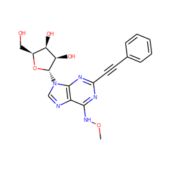 CONc1nc(C#Cc2ccccc2)nc2c1ncn2[C@@H]1O[C@@H](CO)[C@@H](O)[C@H]1O ZINC000034800906