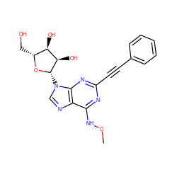 CONc1nc(C#Cc2ccccc2)nc2c1ncn2[C@@H]1O[C@H](CO)[C@@H](O)[C@H]1O ZINC000045283757