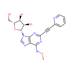 CONc1nc(C#Cc2ccccn2)nc2c1ncn2[C@@H]1O[C@H](CO)[C@@H](O)[C@H]1O ZINC000034800868