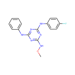 CONc1nc(Nc2ccccc2)nc(Nc2ccc(F)cc2)n1 ZINC001772621970