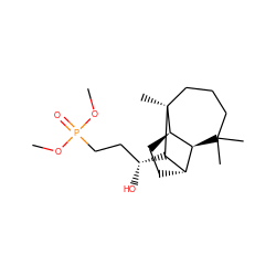 COP(=O)(CC[C@@H](O)[C@H]1[C@H]2CC[C@@H]3[C@H]2C(C)(C)CCC[C@]13C)OC ZINC000028645644