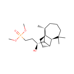 COP(=O)(CC[C@H](O)[C@H]1[C@H]2CC[C@@H]3[C@H]2C(C)(C)CCC[C@]13C)OC ZINC000028645645