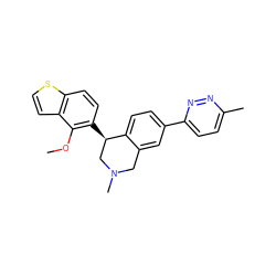 COc1c([C@@H]2CN(C)Cc3cc(-c4ccc(C)nn4)ccc32)ccc2sccc12 ZINC000149743888