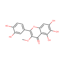 COc1c(-c2ccc(O)c(O)c2)oc2cc(O)c(O)c(O)c2c1=O ZINC000014647295