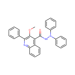 COc1c(-c2ccccc2)nc2ccccc2c1C(=O)NN(c1ccccc1)c1ccccc1 ZINC000036311289