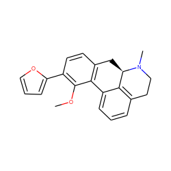 COc1c(-c2ccco2)ccc2c1-c1cccc3c1[C@@H](C2)N(C)CC3 ZINC000013757593