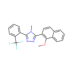 COc1c(-c2nnc(-c3ccccc3C(F)(F)F)n2C)ccc2ccccc12 ZINC000029042980