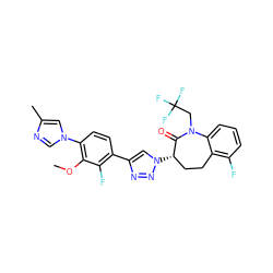 COc1c(-n2cnc(C)c2)ccc(-c2cn([C@H]3CCc4c(F)cccc4N(CC(F)(F)F)C3=O)nn2)c1F ZINC000473132722