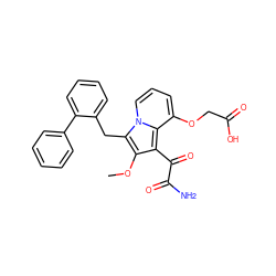 COc1c(C(=O)C(N)=O)c2c(OCC(=O)O)cccn2c1Cc1ccccc1-c1ccccc1 ZINC000013758517