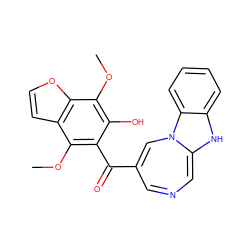 COc1c(C(=O)C2=CN3C(=CN=C2)Nc2ccccc23)c(O)c(OC)c2occc12 ZINC000040403738